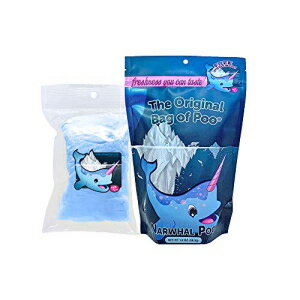 オリジナルバッグプー、イッカクのうんち (ブルーコットンキャンディ) ノベルティうんちギャグギフト用 The Original Bag Poo, Narwhal Poop (Blue Cotton Candy) for Novelty Poop Gag Gifts