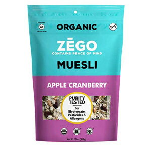 ZEGO Foods オーガニック スーパーフード オートミール ミューズリー 認定グルテンフリー (アップル クランベリー) 13 オンス ZEGO Foods Organic Superfood Oatmeal Muesli, Certified Gluten Free (Apple Cranberry) 13oz
