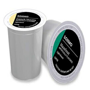 Amazon ブランド - 100 カラット Solimo バラエティパック ライトロースト コーヒー ポッド、ヘーゼルナッツとフレンチ バニラ風味、キューリグ 2.0 K カップ ブルワーに対応 Amazon Brand - 100 Ct. Solimo Variety Pack Light Roast Coffee Pods