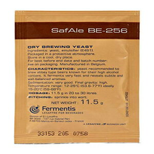 Fermentis SafAleBE-256ビール/エール酵母-1個入りパック-ノースマウンテンサプライの鮮度保証付き Fermentis SafAle BE-256 Beer/Ale Yeast - Pack of 1 - With North Mountain Supply Freshness Guarantee