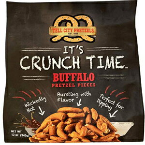 VeBobt@[̃vbcFs[XĂ-z[X^C̃JJ̃n[hvbcF-obt@[A12IX Tell City Pretzels Tell City Buffalo Flavored Pretzel Pieces - Homestyle Crunchy Hard Pretzels - Buffalo, 12