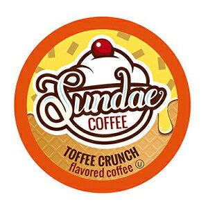 サンデーアイスクリーム風味コーヒーポッド 2.0キューリグKカップ対応 (トフィークランチ) 48個 Sundae Ice Cream Flavored Coffee Pods, 2.0 Keurig K-Cup Compatible, (Toffee Crunch) 48 Count