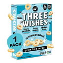 Three Wishes のプロテインとグルテンフリーの朝食用シリアル - 無糖、1 パック - ケトフレンドリー、高タンパク質、低糖のスナック - ビーガン、コーシャー、穀物不使用、乳製品不使用 - 非遺伝子組み換え Protein and Gluten-Free Breakfast Cereal by T