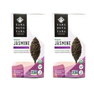 山本山 有機ジャスミンプレミアム緑茶 (2パック 合計16オンス) Yamamotoyama Organic Jasmine Premium Green Tea (2 Pack, Total of 16oz)