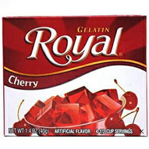 ロイヤルゼラチン、チェリー 1.4オンス 4パック Royal Gelatin, Cherry 1.4oz 4-pack