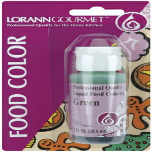 LorAnn O[t̐HpFfA1 IX XNCY {g LorAnn Green Liquid Food Color, 1 ounce squeeze bottle