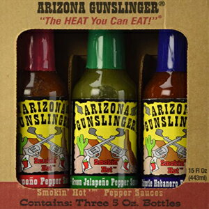 ꥾ 󥹥󥬡 ۥåȥ - 3 Х饨ƥ եȥѥå (15 ) Arizona Gunslinger Hot Sauce - 3 Variety Gift Pack (15 Oz)