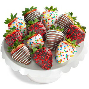 nbs[o[Xf[`R[gŕꂽC`S 12  12 Happy Birthday Chocolate Covered Strawberries