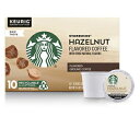 スターバックス フレーバー K カップ コーヒー ポッド — キューリグ ブルワーズ用ヘーゼルナッツ — 1 箱 (10 ポッド) Starbucks Flavored K-Cup Coffee Pods — Hazelnut for Keurig Brewers — 1 box (10 pods)