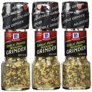 マコーミック ガーリックペッパーシーズニンググラインダー、1.23オンス(3パック) McCormick Garlic Pepper Seasoning Grinder, 1.23 OZ(3pack)