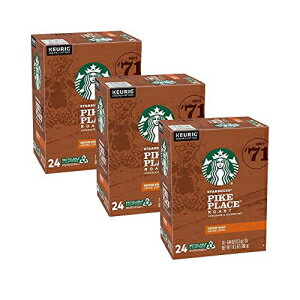 スターバックス コーヒー K カップ ポッド、パイク プレイス、24 CT、(3 個パック) Starbucks Coffee K-Cup Pods, Pike Place, 24 CT, (Pack of 3)