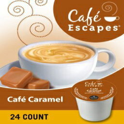 カフェ エスケープス カフェ キャラメル、シングルサーブ コーヒー K カップ ポッド、F Café Escapes Café Caramel, Single Serve Coffee K-Cup Pod, F