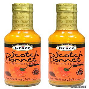 2 Pack Grace Scotch Bonnet Hot Pepper Sauce 4.8 oz Each