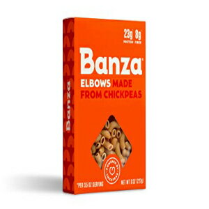 BANZA Ђ悱pX^ ? ^pNAOet[̃wV[pX^ ? G{[A8IX (6pbN) (PAS103) BANZA Chickpea Pasta ? High Protein Gluten Free Healthy Pasta ? Elbows, 8 Ounce (Pack of 6) (PAS103)