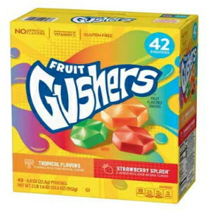 ガッシャーズ フルーツ バラエティ パック、ストロベリー スプラッシュ アンド トロピカル (42 カラット) A1 (2 パック) Gushers Fruit Variety Pack, Strawberry Splash and Tropical (42 ct.) A1 (2 Pack)