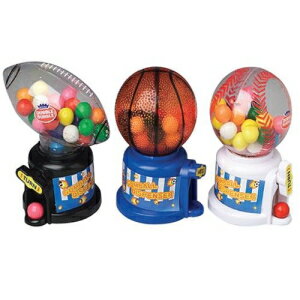 Kidsmania Dubble Bubble ホットスポーツガムボールディスペンサー詰め合わせ、1.4オンスキャンディー入りディスペンサー (12個パック) Kidsmania Dubble Bubble Assorted Hot Sports Gum Ball Dispenser, 1.4-Ounce Candy-Filled Dispensers (Pack of