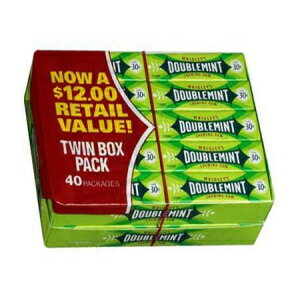 ガム リグレー ダブルミント 5 スティックガム (40 パック) Wrigley Doublemint 5 Stick Gum (40 packs)