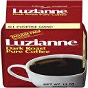 Luzianne Coffee、ピュアダークロースト、13オンスバッグ（4個パック） Luzianne Coffee, Pure Dark Roast, 13 Ounce Bag (Pack of 4)