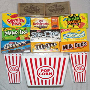 楽天Glomarketデラックス ファミリー ムービー ナイト シアター ボックス入り キャンディ ポップコーン スナック ギフト バンドル ケア パッケージ セット Deluxe Family Movie Night Theater Boxed Candy Popcorn Snack Gift Bundle Care Package Set