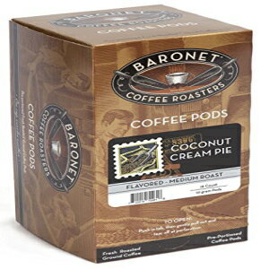 Baronet Coffee ココナッツ クレーム パイ コーヒー ポッド 54 個 Baronet Coffee Coconut Crème Pie Coffee Pods, 54 Count