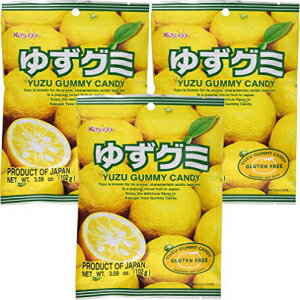 春日井ゆずグミキャンディ 3.59オンス (3パック) Kasugai Yuzu Gummy Candy 3.59oz (3 Pack)