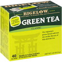 Bigelow クラシック グリーン ティー、カフェイン入り、40 カウント (6 個パック) Bigelow Classic Green Tea, Caffeinated, 40 Count (Pack of 6)