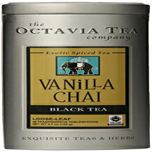 Octavia Tea バニラチャイ (紅茶と赤茶) ルースティー、3.7 オンス缶 Octavia Tea Vanilla Chai (Black and Red Tea) Loose Tea, 3.7 Ounce Tin