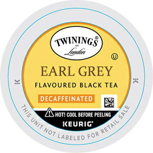トワイニング オブ ロンドン カフェインレス アール グレイ ティー K カップ キューリグ用 24 個 (2 個パック) Twinings of London Decaffeinated Earl Grey Tea K-Cups for Keurig, 24 Count (Pack of 2)