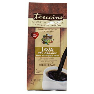 Teeccino ジャワチコリハーブコーヒー代替品、カフェインフリー、酸フリー、コーヒー代替品、プレバイオティック、11オンス Teeccino Java Chicory Herbal Coffee Alternative, Caffeine Free, Acid Free, Coffee Substitute, Prebiotic, 11 Ounce