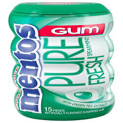 ȥ ԥ奢եå奷奬ե꡼塼󥬥ࡢȡꡢڥߥȡϤʤ15ܥȥ Mentos Pure Fresh Sugar-Free Chewing Gum with Xylitol, Spearmint, Non Melting, 15 Piece Bottle