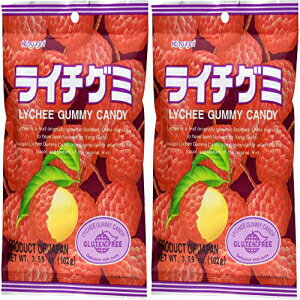 春日井ライチグミキャンディ 3.59オンス (2パック) Kasugai Lychee Gummy Candy 3.59oz (2 Pack)
