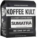 Koffee Kult スマトラ マンデリン コーヒー豆 全豆 - Koffee Kult による新鮮なロースト (32 オンス) Koffee Kult Sumatra Mandheling Coffee Beans, Whole Bean - Fresh Roasted by Koffee Kult (32oz)