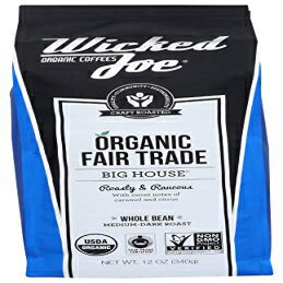 ウィキッド ジョー コーヒー ビッグハウス ホールビーン、12オンス Wicked Joe Coffee Big House Whole Bean, 12 oz