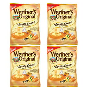 Werther's オリジナル バニラ クリーム ソフト キャラメル、4.51 オンス 4 個パック Werther's Original Vanilla Creme Soft Caramels, 4.51 Oz Pack of 4