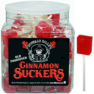 バッファロー・ビルズ オールドファッションド シナモン サッカーズ (個別に包装されたシナモン ロリポップ 1 個あたり 42 個) Buffalo Bills Old Fashioned Cinnamon Suckers (42 individually wrapped cinnamon lollipops per tub)