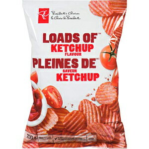 プレジデントチョイス ケチャップフレーバーチップス [2 x 200g/7.1 oz] {カナダから輸入} President's Choice Loads of Ketchup Flavour Chips [2 x 200g/7.1 oz] {Imported from Canada}