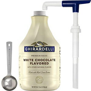 Mf zCg`R[g\[X 87.3 IX Mf |vƃXv[t Ghirardelli White Chocolate Flavored Sauce 87.3 Ounce with Ghirardelli Pump and Spoon