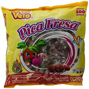 Dulces Vero Pica Fresa ` Xgx[ t[o[ O~ LVJ LfBA100 A1 |hA5.15 IXANA Dulces Vero Pica Fresa Chili Strawberry Flavor Gummy Mexican Candy, 100Piece, 1 LB, 5.15 OZ, Clear