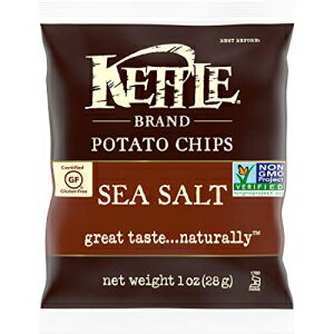 Kettle Brand ポテトチップス、シーソルト、シングルサーブ 1 オンスバッグ (72 個パック) Kettle Brand Potato Chips, Sea Salt, Single-Serve 1 Ounce Bags (Pack of 72)