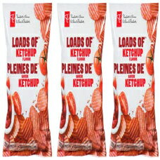 カナダ大統領チョイス たっぷりケチャップ味チップス【大袋3個】 Canadian President's Choice Loads of Ketchup Flavour Chips [3 Large Bags]