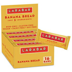 Larabar バナナブレッド、グルテンフリービーガンフルーツ&ナッツバー、1.6オンスバー、16個入り Larabar Banana Bread, Gluten Free Vegan Fruit & Nut Bar, 1.6 oz Bars, 16 Ct