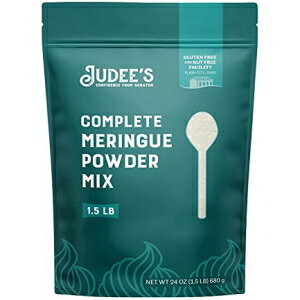 Judee's メレンゲ パウダー ミックス 1.5 ポンド (24 オンス) - 保存料不使用、非遺伝子組み換えグルテンフリー、ナッツフリー - 米国製 - メレンゲ クッキー、パイ、フロスティング、ロイヤル アイシングを作ります。 Judee’s Meringue Powder Mix