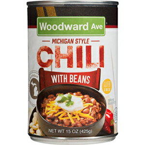 Woodward Ave ~VKX^C r[Y`A15 IX (2 pbN) Woodward Ave Michigan Style Chili With Beans, 15 OZ (2PACK)