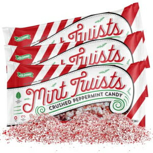 Mint Twists ベーキング用クラッシュペパーミントキャンディ、8オンス、3個パック Mint Twists Crushed Peppermint Candy for Baking, ..