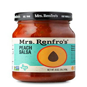 ミセス レンフロス ピーチ サルサ 非遺伝子組み換え、グルテンフリー (16 オンスの瓶、2 パック) Mrs. Renfros Peach Salsa Non-GMO, Gluten-Free (16-oz. jars, 2-pack)