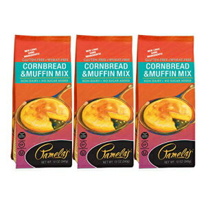 Pamela's グルテンフリー コーンブレッドとマフィン ミックス、12 オンス (3 個パック) Pamela's Gluten Free Cornbread and Muffin Mix, 12 oz (Pack of 3)