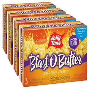 ꡼ ֥饹  Х ƥå ࡼӡ  Żҥ ݥåץ - 3 ܥå (12 ĥѥå) Jolly Time Blast O Butter Ultimate Movie Theatre Microwave Popcorn - 3-Count Boxes (Pack of 12)