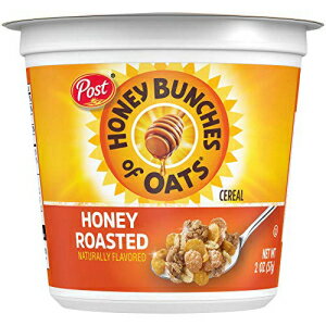 |Xgnj[I[c̑ nj[[XgA^їpVAJbvASAᎉbHpVAA2.1IX (12pbN) Jbv Post Honey Bunches of Oats Honey Roasted, Portable Cereal Cups To Go, Whole Grain, Low Fat Breakfast Cer
