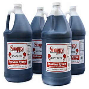 ʥåԡ롼ȥӥΡ󥷥åס14ѥå Snappy Popcorn Snappy Root Beer Sno Cone Syrup, 1 Gallon, 4 Pack