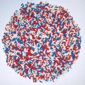 スコッツケーキ 8オンス レッド、ホワイト、ブルー スプリンクル / ジミー ミックス Scott's Cakes 8 oz. Red, White, & Blue Sprinkle / Jimmie Mix